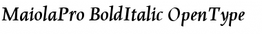 MaiolaPro Bold Italic Font