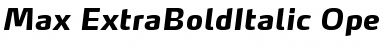 Max-ExtraBoldItalic Regular Font