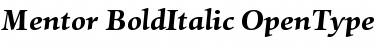 Mentor Bold Italic Font