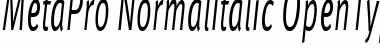 MetaPro-NormalItalic Regular Font