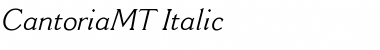 CantoriaMT RomanItalic Font