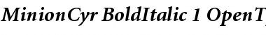 Minion Cyrillic Bold Italic