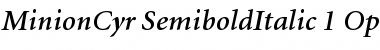 Minion Cyrillic Semibold Italic