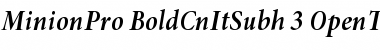 Minion Pro Bold Cond Italic Subhead