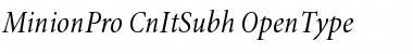 Minion Pro Cond Italic Subhead