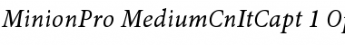 Minion Pro Medium Cond Italic Caption