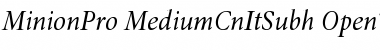 Minion Pro Medium Cond Italic Subhead