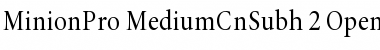 Minion Pro Medium Cond Subhead