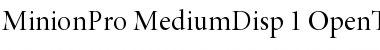 Minion Pro Medium Display Font