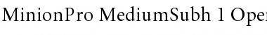 Minion Pro Medium Subhead Font