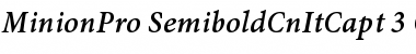 Minion Pro Semibold Cond Italic Caption
