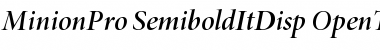 Minion Pro Semibold Italic Display