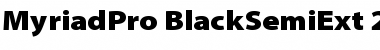 Myriad Pro Black SemiExtended Font