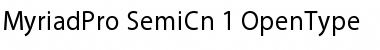 Myriad Pro SemiCondensed Font