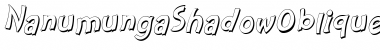 Download Nanumunga Shadow Oblique Font
