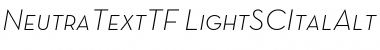 Neutra Text TF Light SC Alt Font