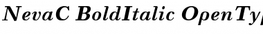 NevaC Bold Italic Font