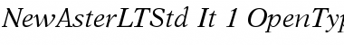 New Aster LT Std Italic