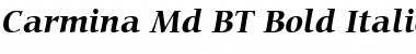Carmina Md BT Bold Italic Font