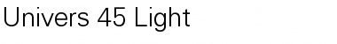 Univers 45 Light Regular Font