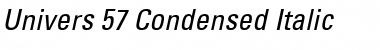 Univers 57 Condensed Italic Font