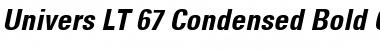 Univers LT 47 CondensedLt Bold Italic Font