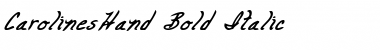 CarolinesHand Bold Italic
