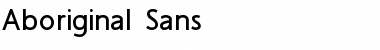 Aboriginal Sans Regular Font