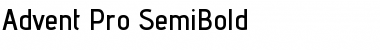 Advent Pro SemiBold Font