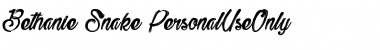 Download Bethanie Snake_PersonalUseOnly Font