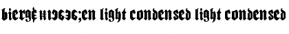 Download Bierg䲴en Light Condensed Font