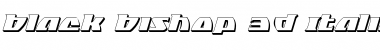 Download Black Bishop 3D Italic Font