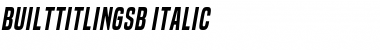 Built Titling SemiBold Italic