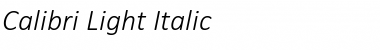 Calibri Light Italic Italic Font