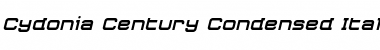 Download Cydonia Century Condensed Italic Font