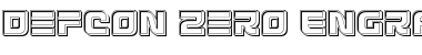 Defcon Zero Engraved Regular Font