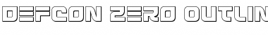 Download Defcon Zero Outline Font