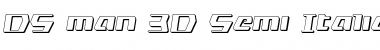 Download DS man 3D Semi-Italic Font