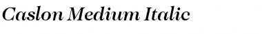 Caslon-Medium Italic Font