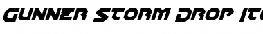 Gunner Storm Drop Italic Font