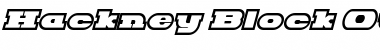 Hackney Block Outline Italic Font