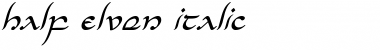 Half-Elven Italic Font