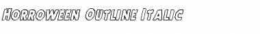 Horroween Outline Italic Font