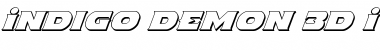 Indigo Demon 3D Italic Font