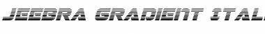 Download Jeebra Gradient Italic Font