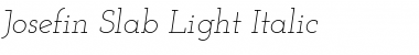 Josefin Slab Light Italic