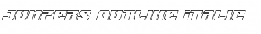 Jumpers Outline Italic Font