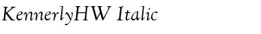 KennerlyHW-Italic Font