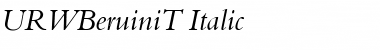 URWBeruiniT Italic Font