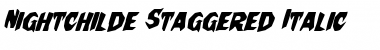 Nightchilde Staggered Italic Font